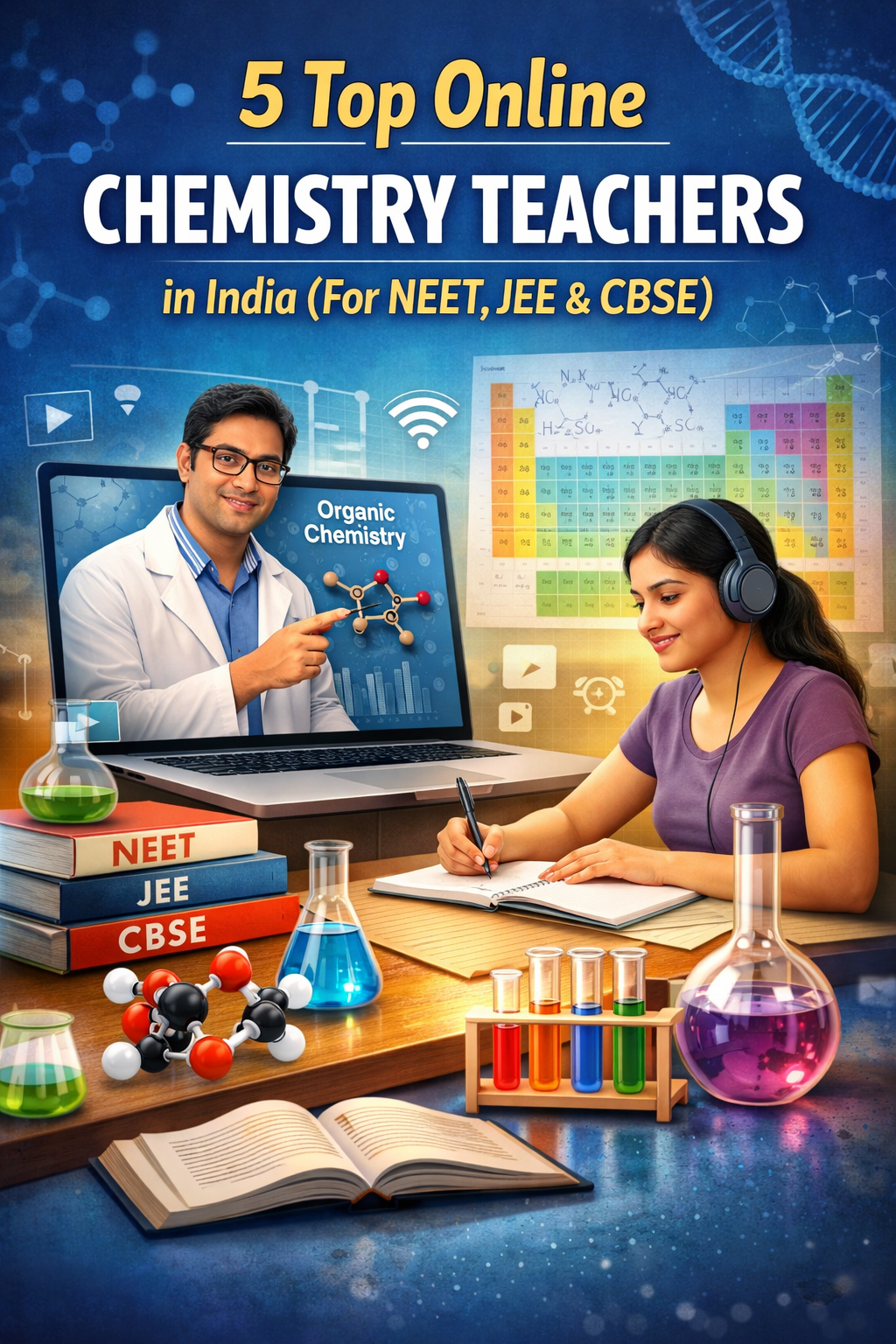 5 Top Online Chemistry Teachers in India (For NEET, JEE & CBSE)